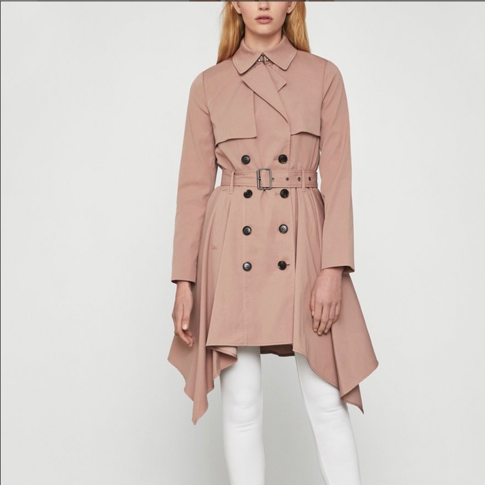 NWT BCBGMAXAZRIA Blush Brielle trench coat